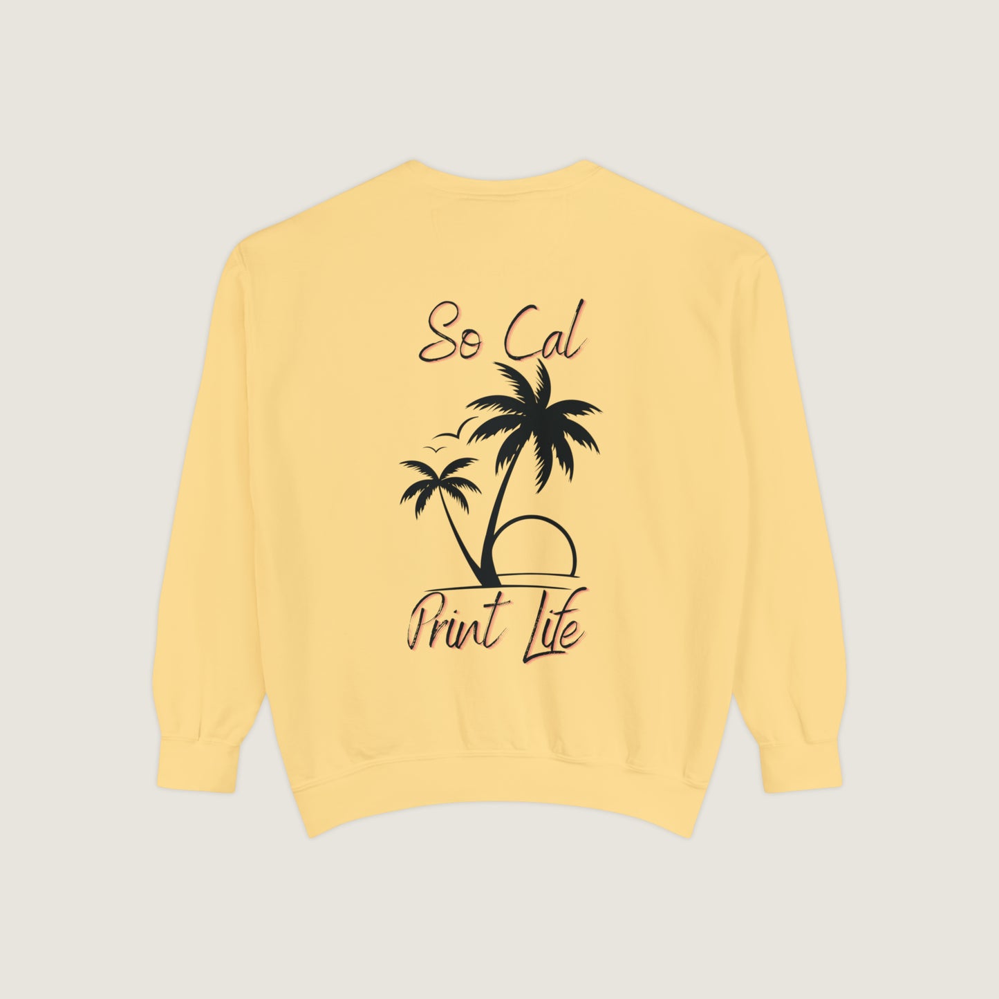 So Cal Print Life Crewneck Sweatshirt (Comfort Colors)