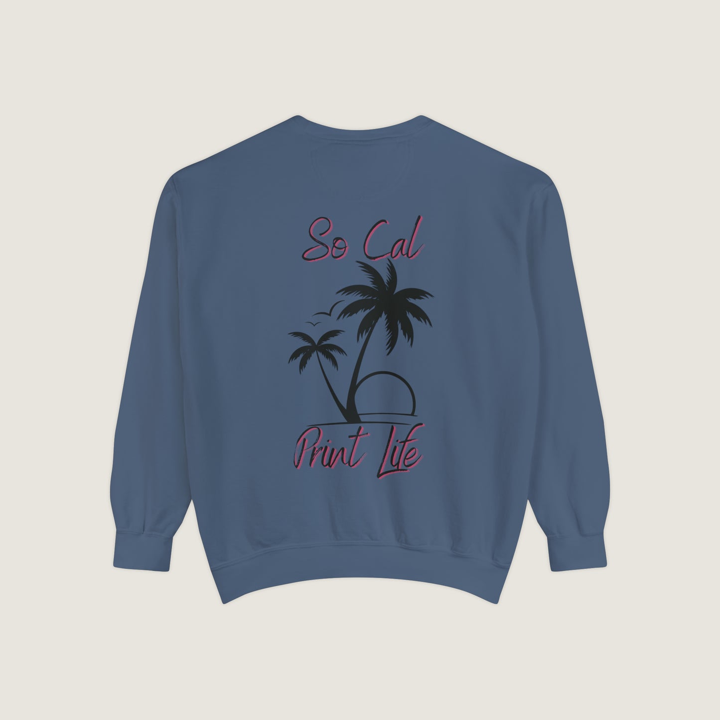 So Cal Print Life Crewneck Sweatshirt (Comfort Colors)