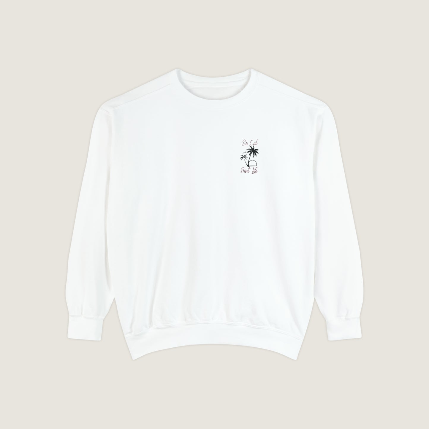 So Cal Print Life Crewneck Sweatshirt (Comfort Colors)