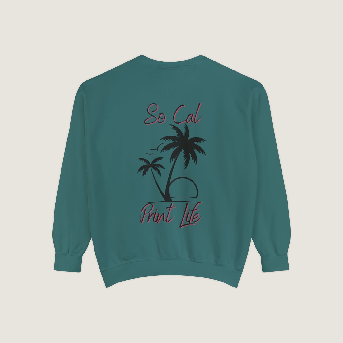 So Cal Print Life Crewneck Sweatshirt (Comfort Colors)