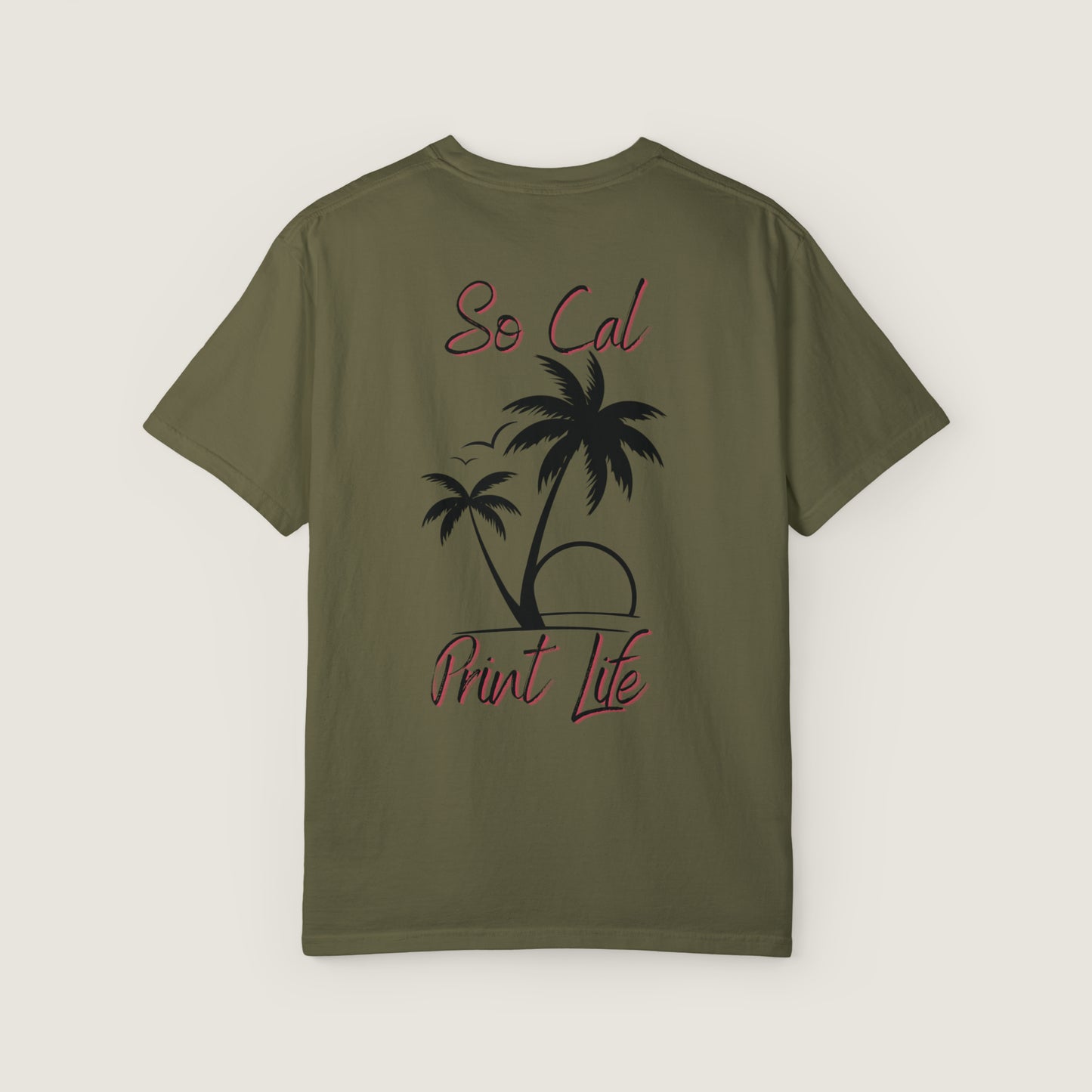So Cal Print Life Tee (Comfort Colors, 100% ring-spun cotton)