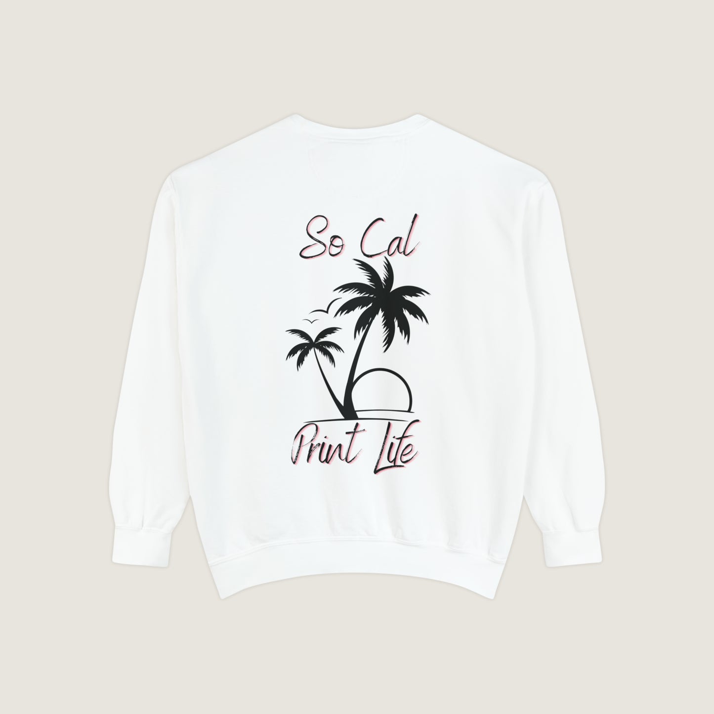 So Cal Print Life Crewneck Sweatshirt (Comfort Colors)