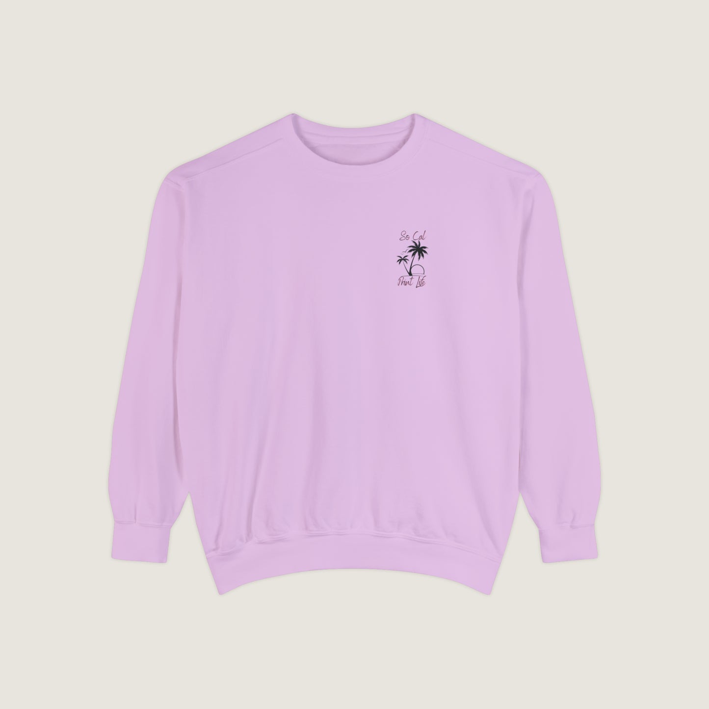 So Cal Print Life Crewneck Sweatshirt (Comfort Colors)