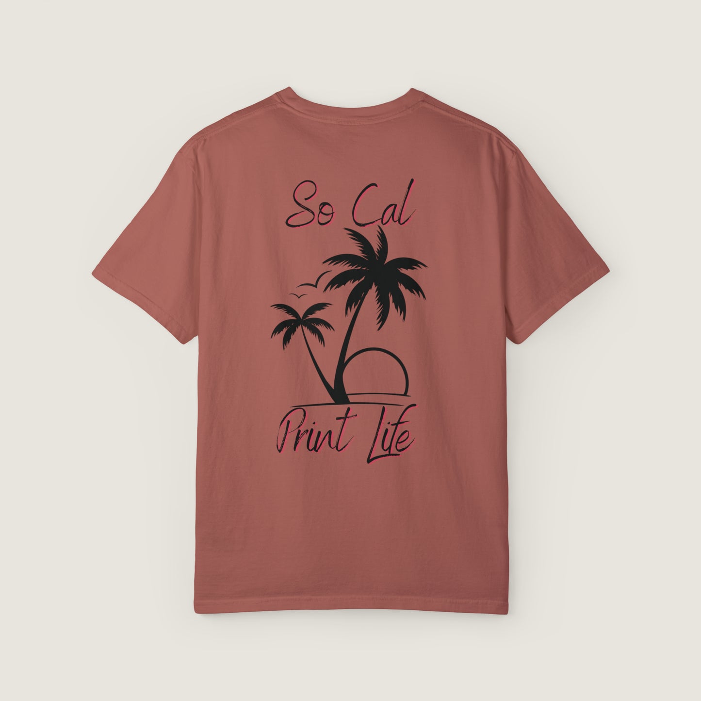 So Cal Print Life Tee (Comfort Colors, 100% ring-spun cotton)