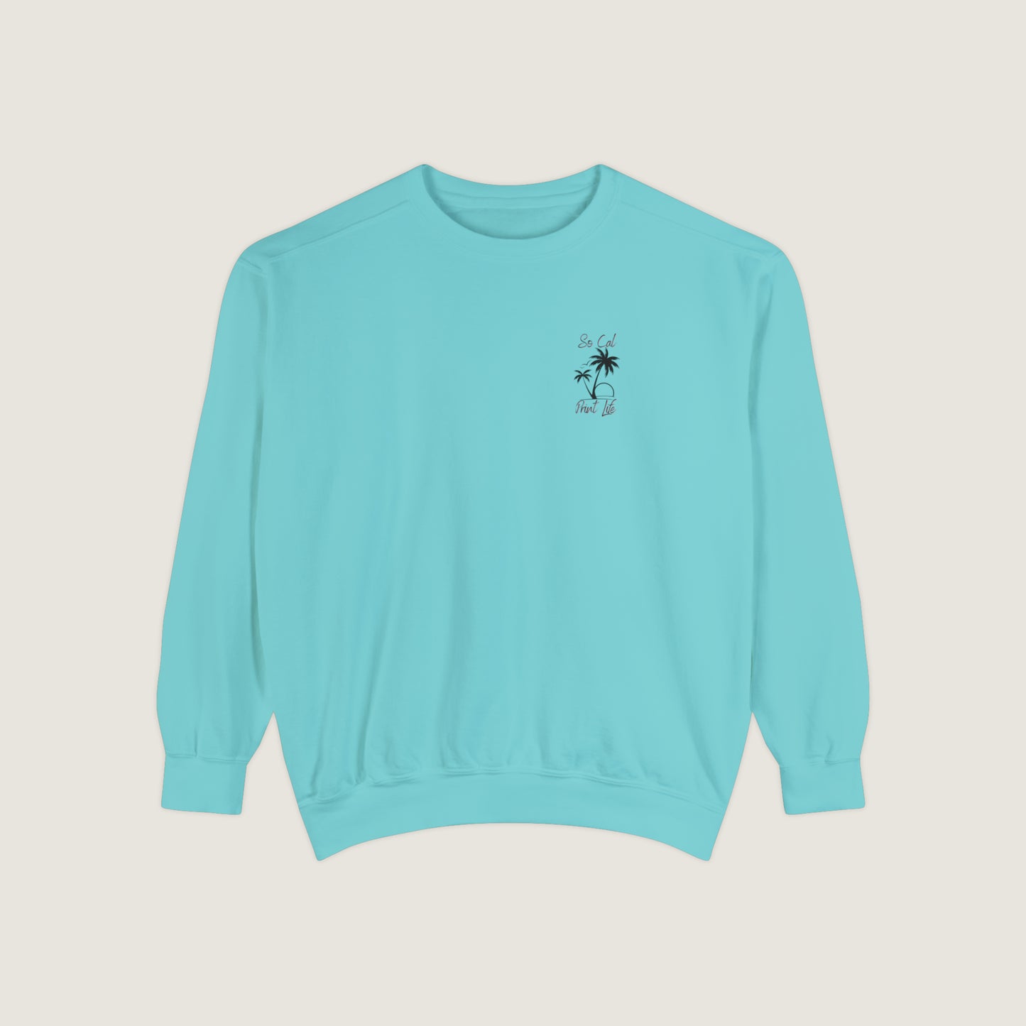 So Cal Print Life Crewneck Sweatshirt (Comfort Colors)