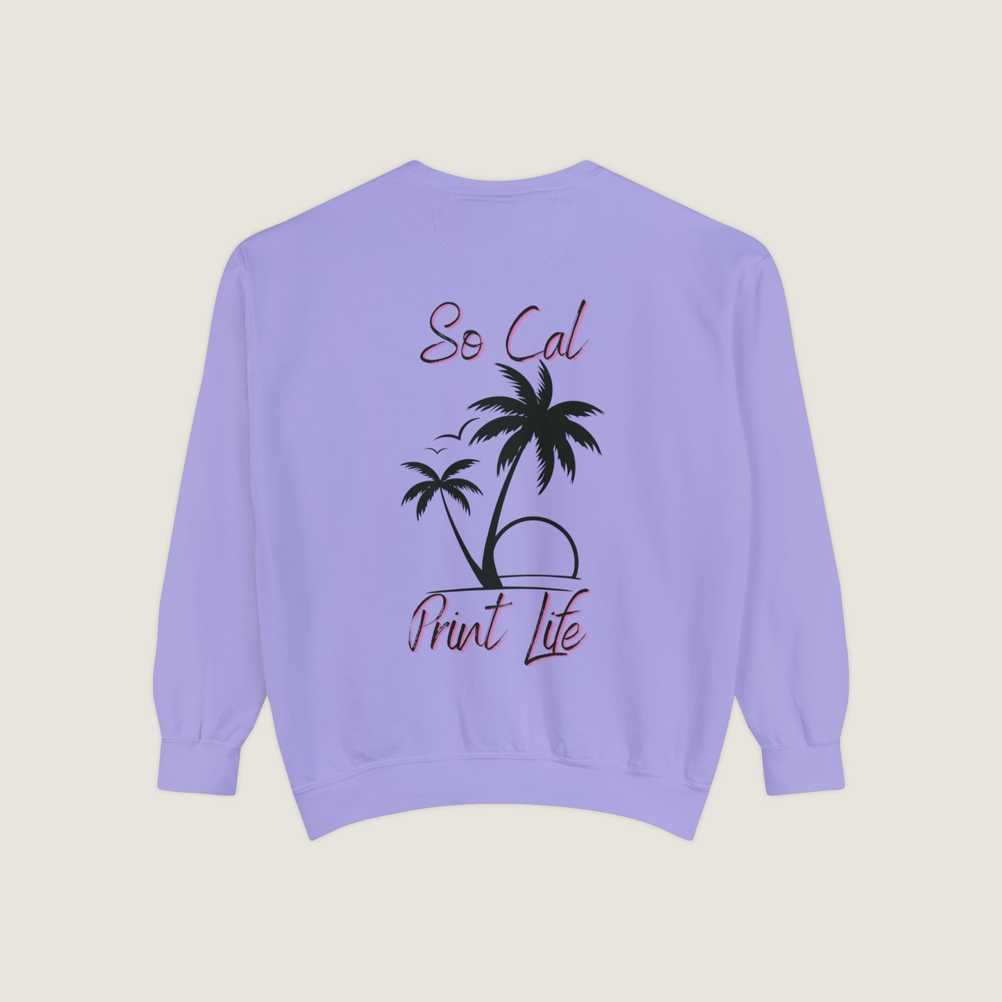 So Cal Print Life Crewneck Sweatshirt (Comfort Colors)