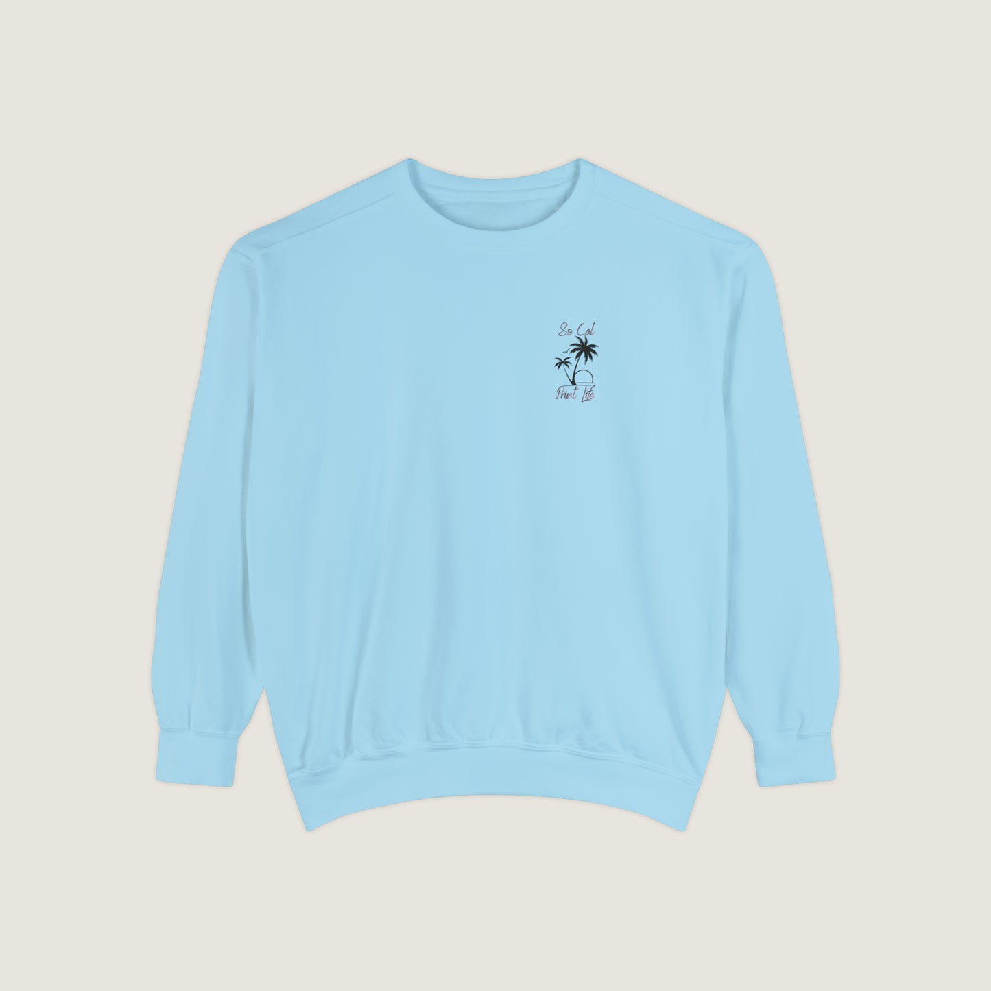 So Cal Print Life Crewneck Sweatshirt (Comfort Colors)