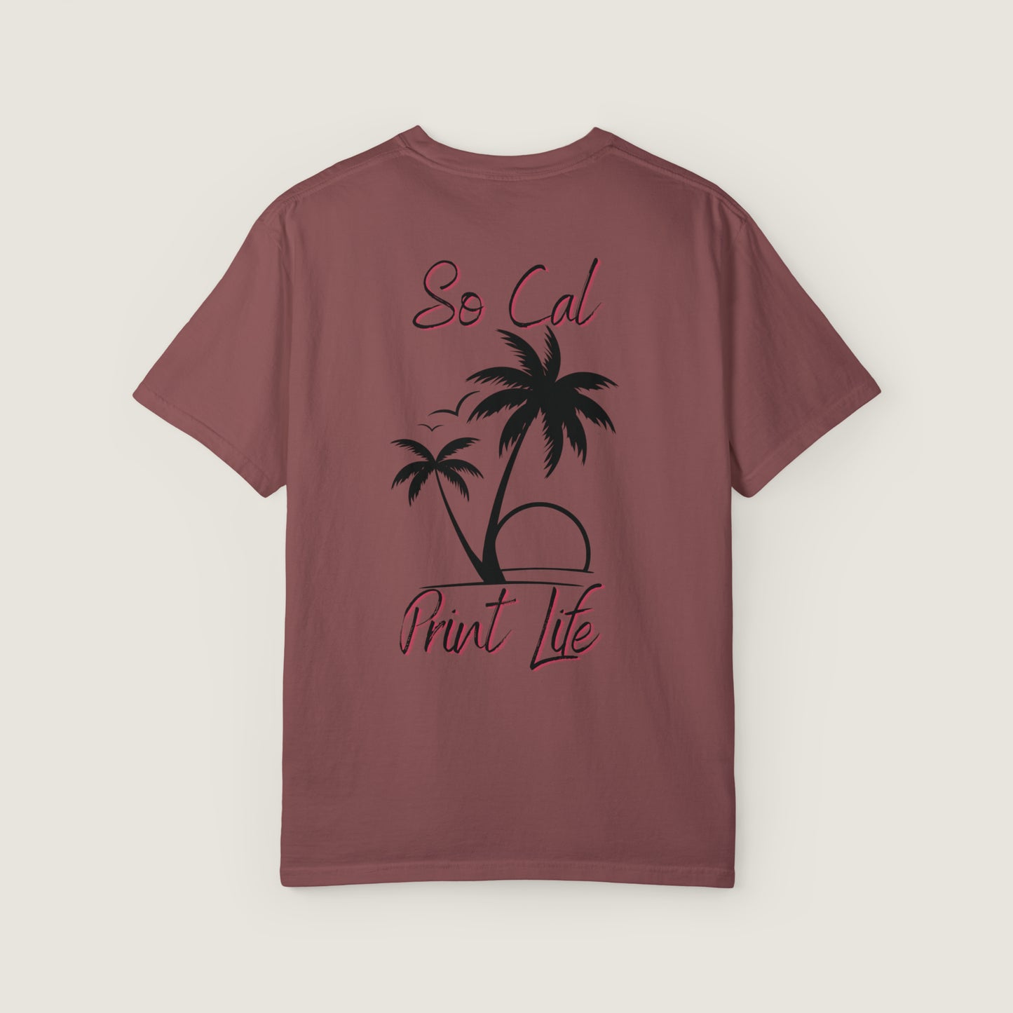 So Cal Print Life Tee (Comfort Colors, 100% ring-spun cotton)