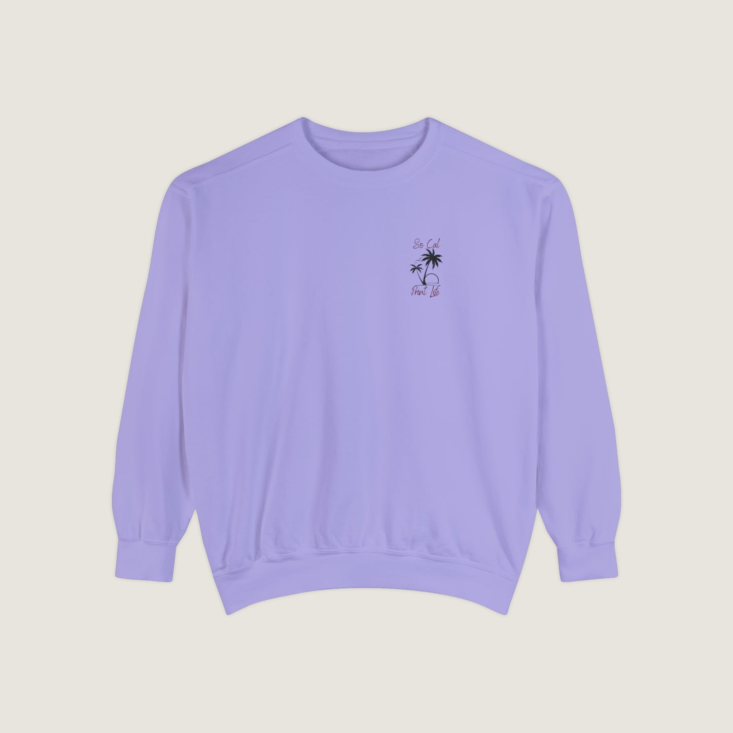 So Cal Print Life Crewneck Sweatshirt (Comfort Colors)