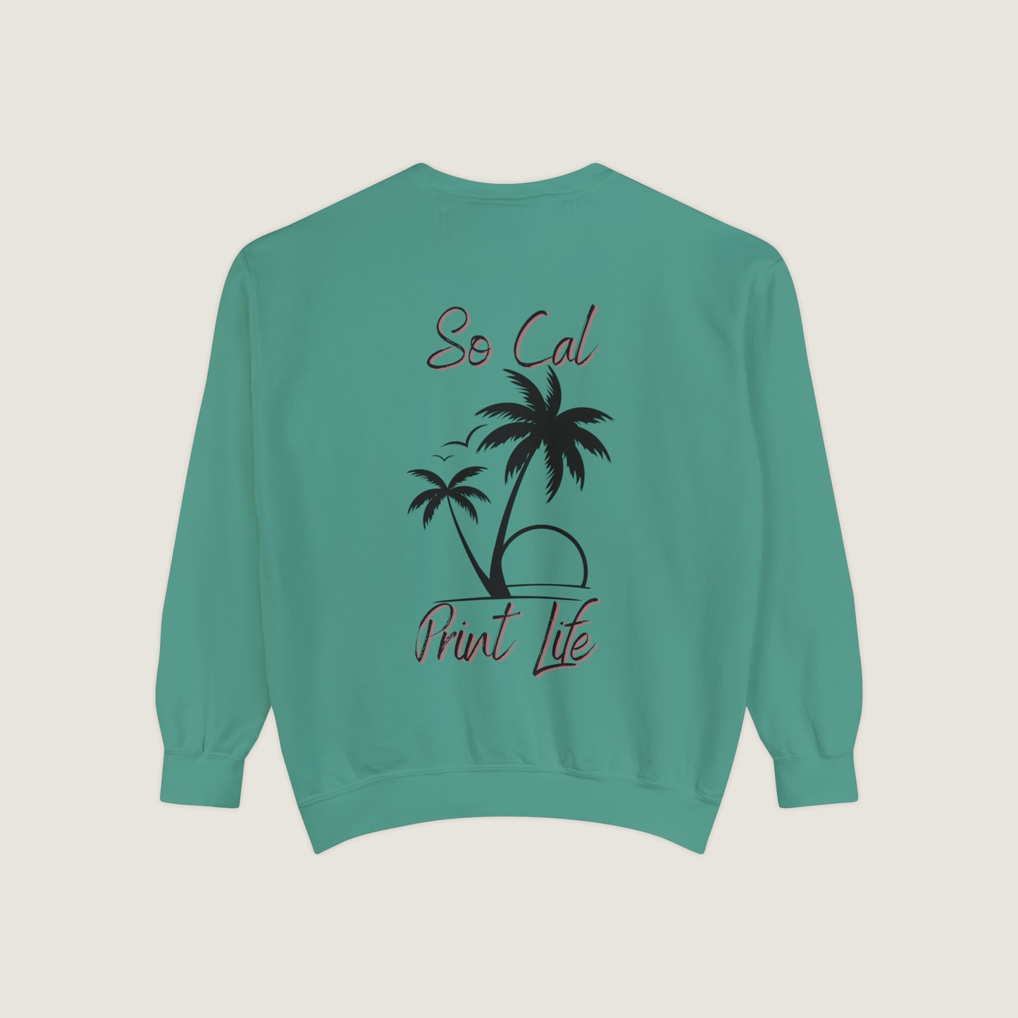 So Cal Print Life Crewneck Sweatshirt (Comfort Colors)