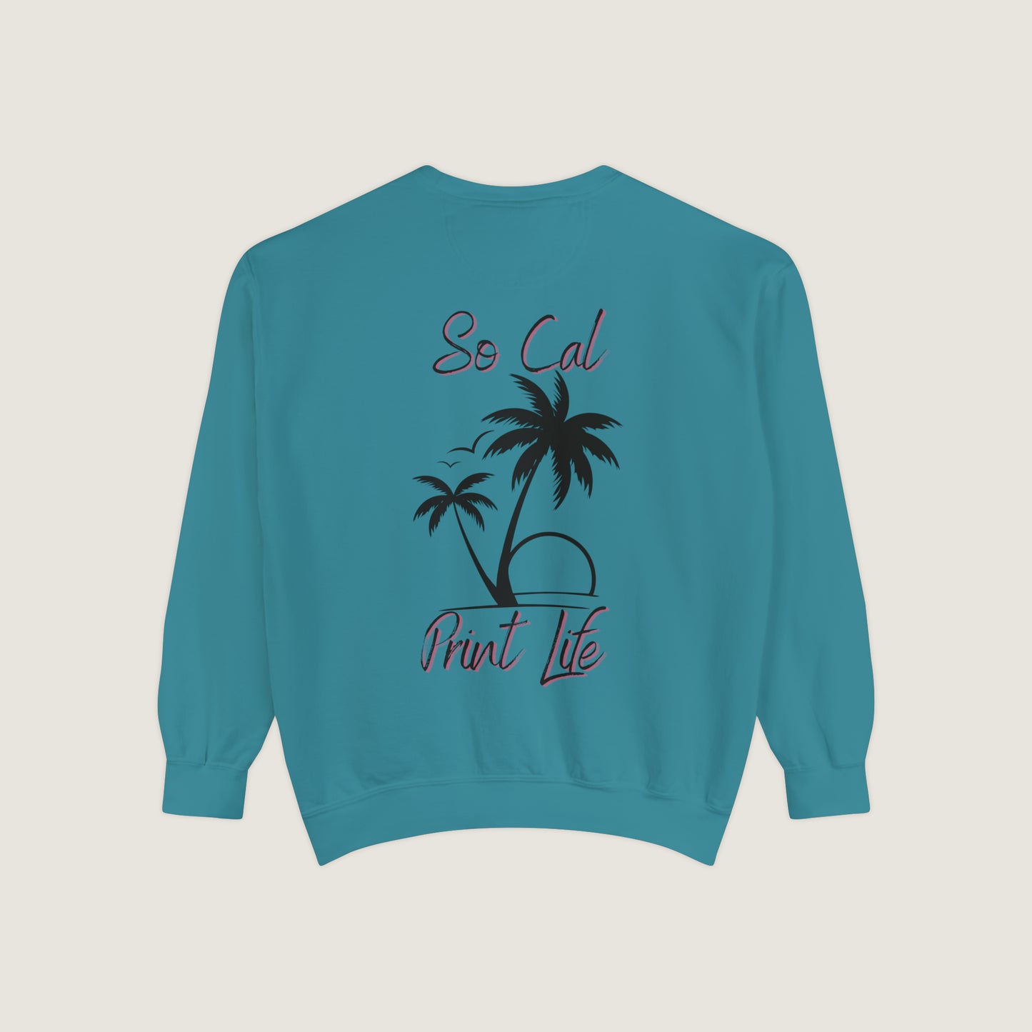 So Cal Print Life Crewneck Sweatshirt (Comfort Colors)