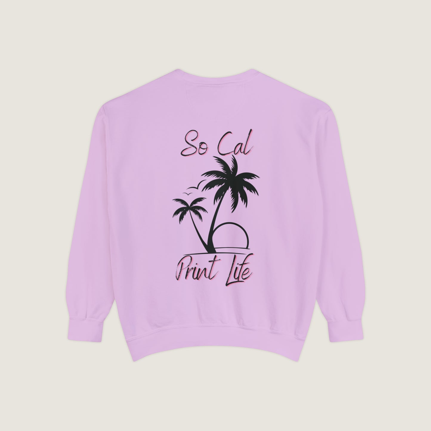 So Cal Print Life Crewneck Sweatshirt (Comfort Colors)