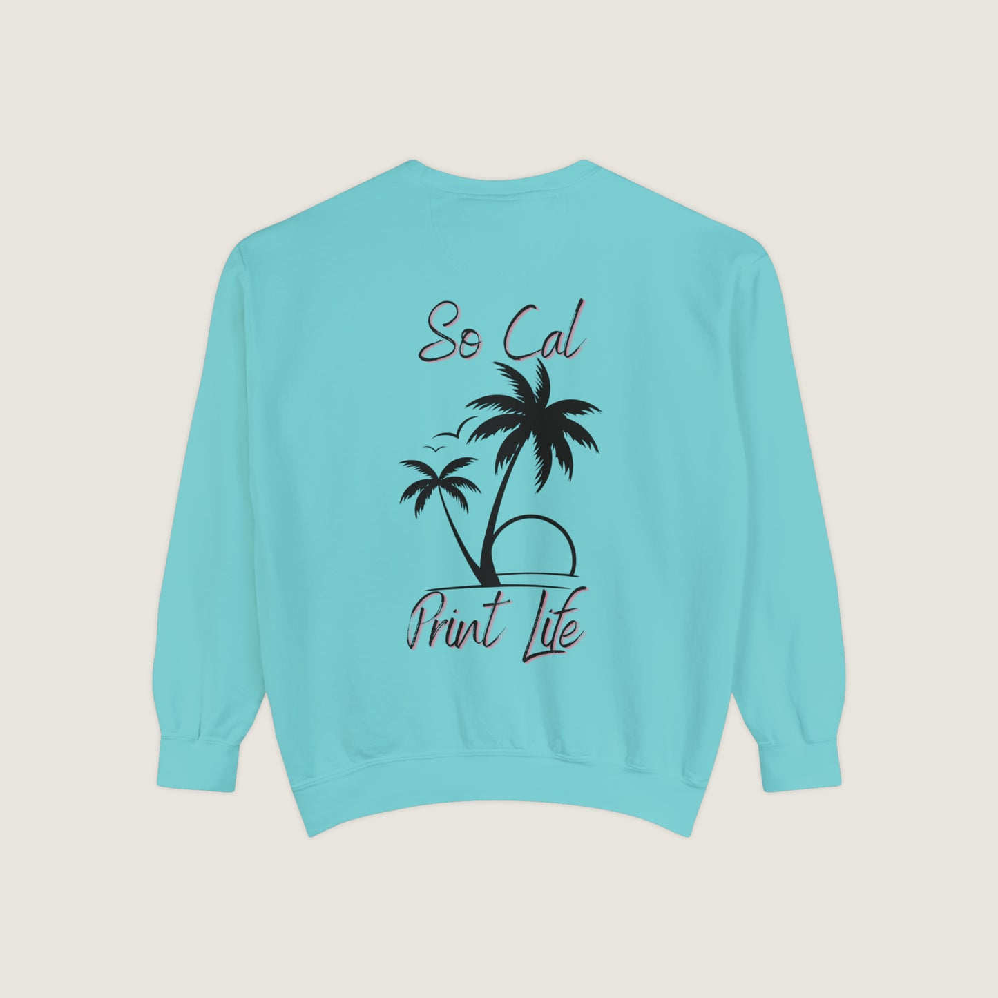 So Cal Print Life Crewneck Sweatshirt (Comfort Colors)