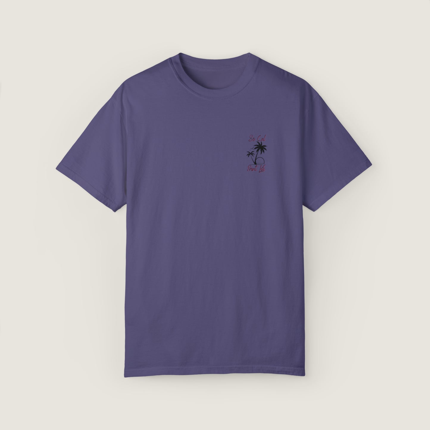 So Cal Print Life Tee (Comfort Colors, 100% ring-spun cotton)