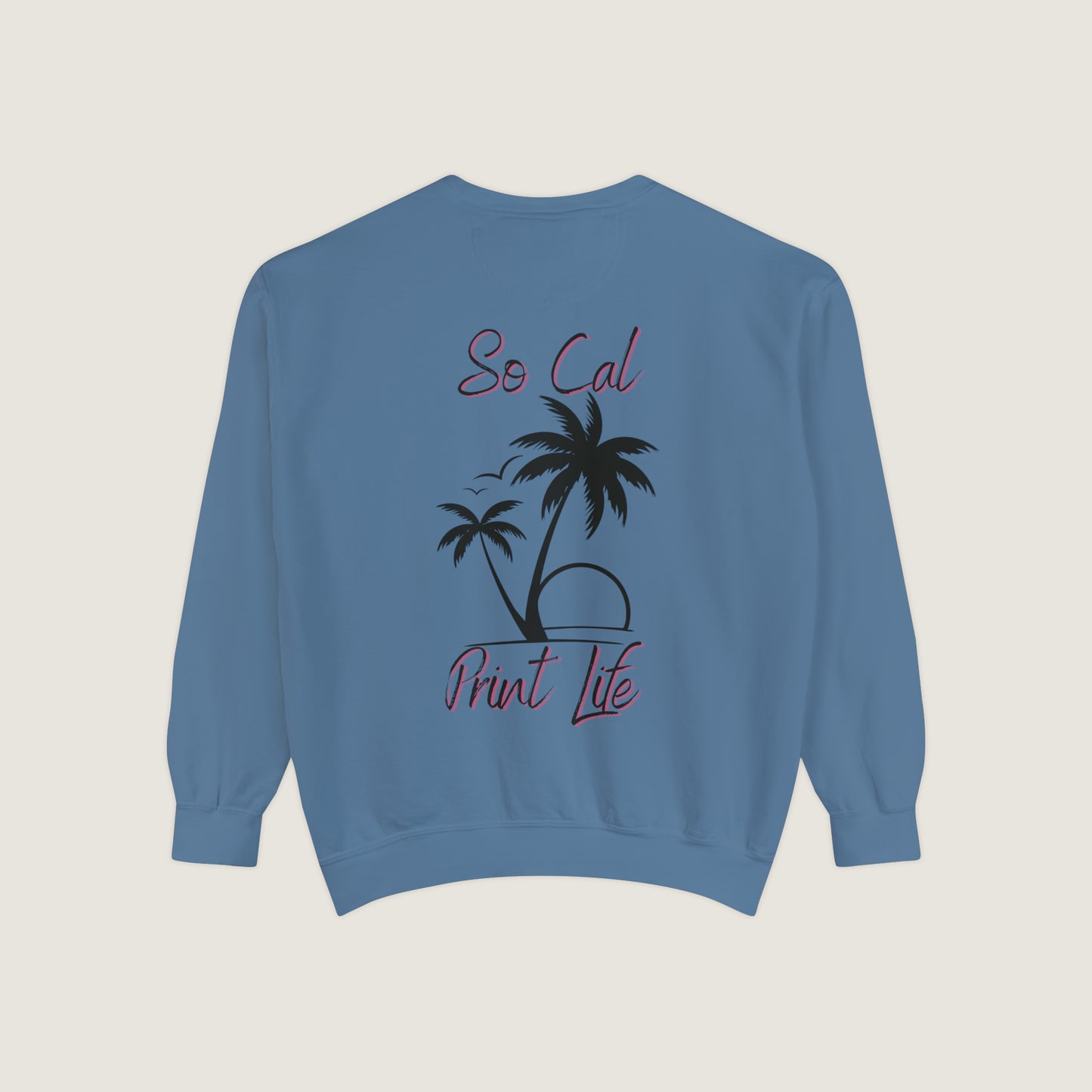 So Cal Print Life Crewneck Sweatshirt (Comfort Colors)