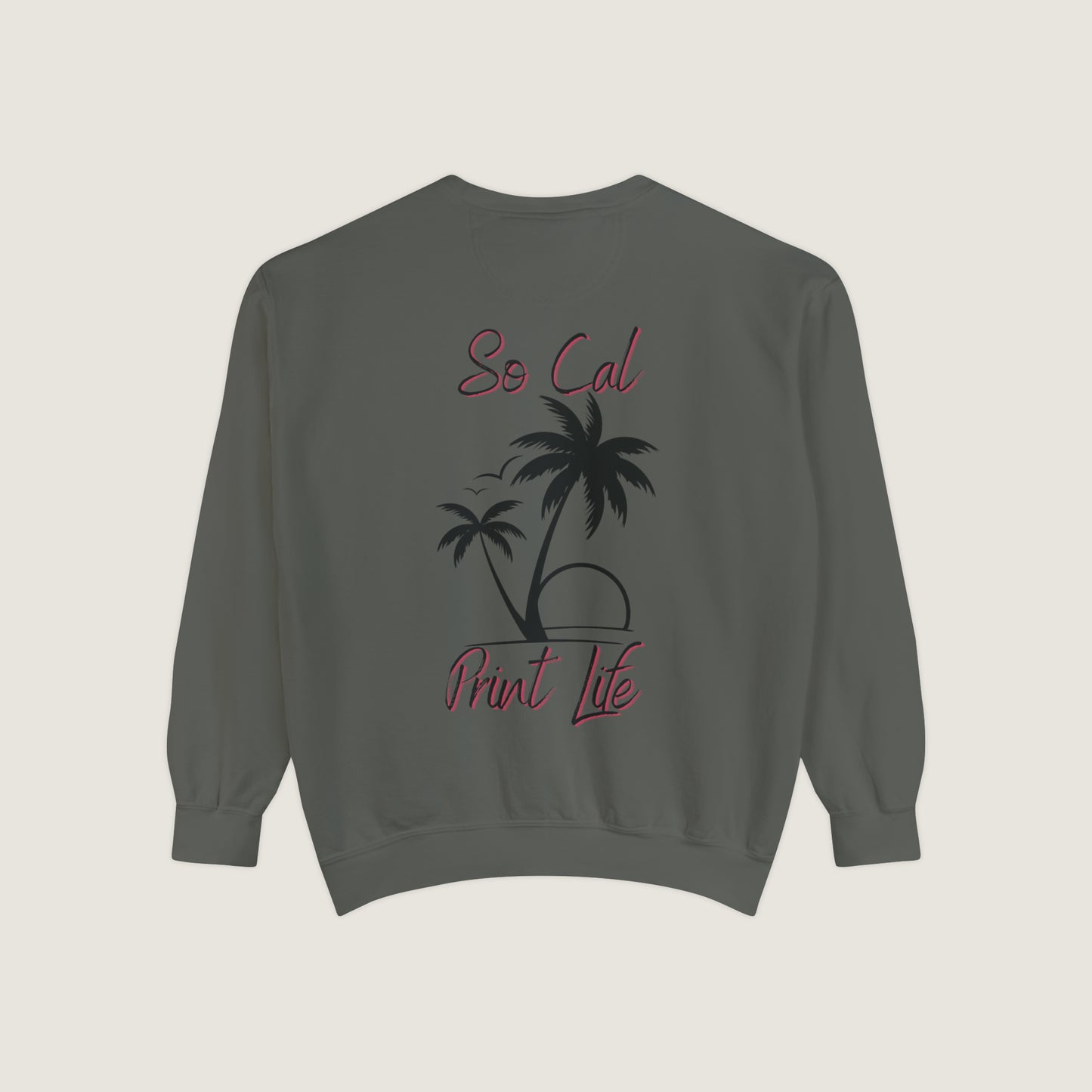 So Cal Print Life Crewneck Sweatshirt (Comfort Colors)
