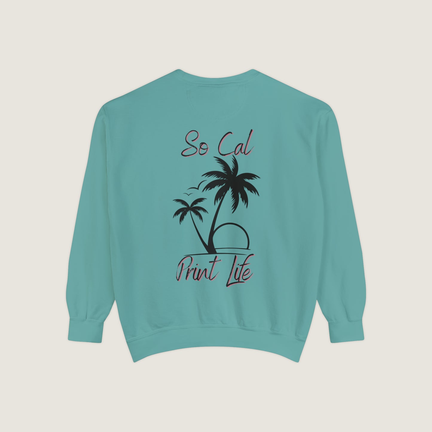 So Cal Print Life Crewneck Sweatshirt (Comfort Colors)