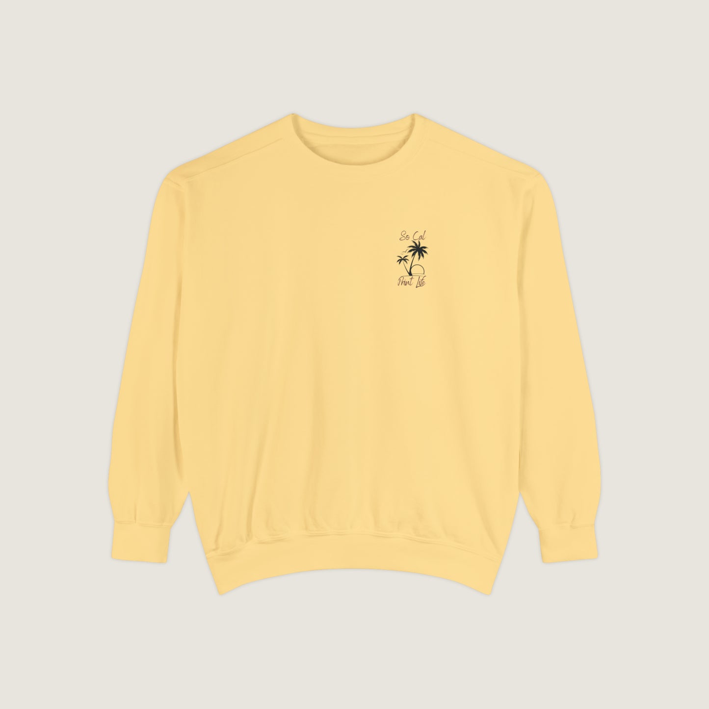 So Cal Print Life Crewneck Sweatshirt (Comfort Colors)