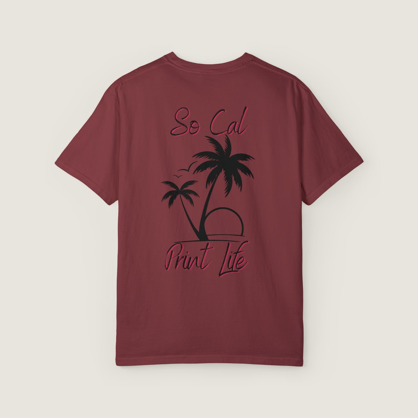 So Cal Print Life Tee (Comfort Colors, 100% ring-spun cotton)