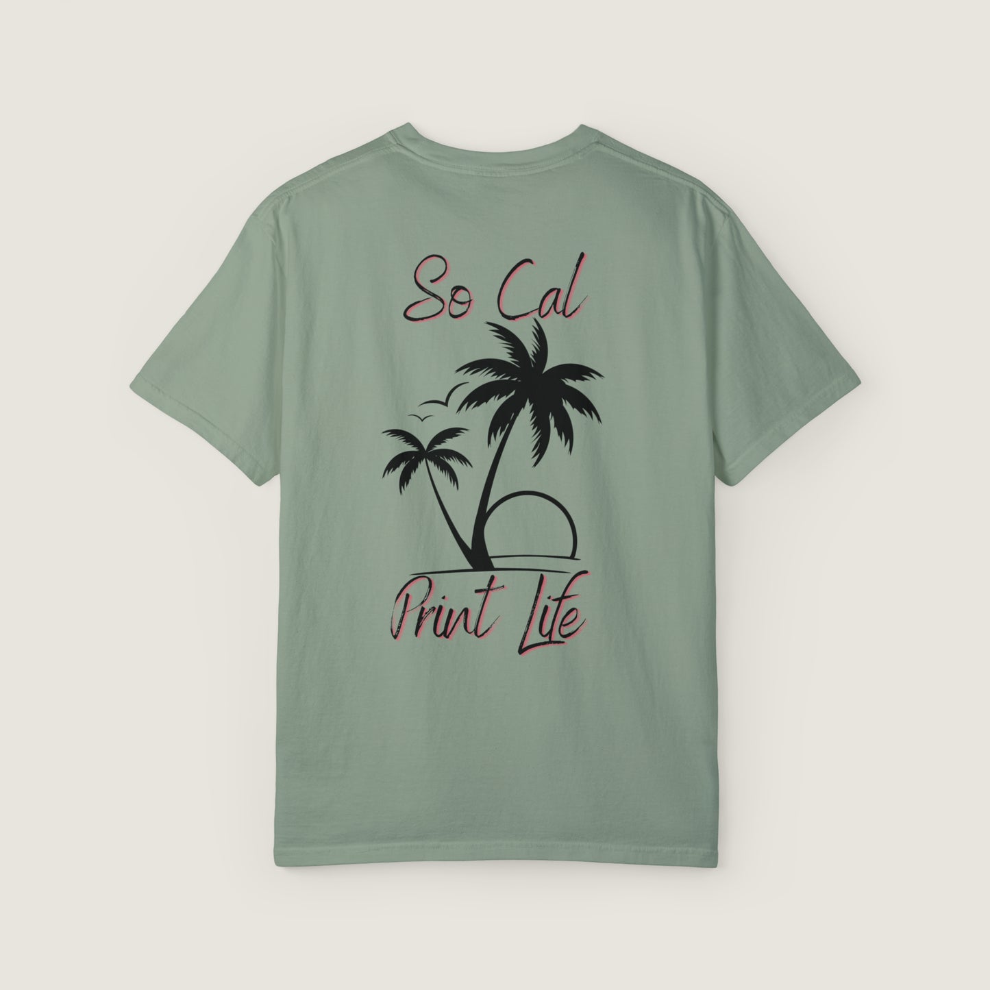 So Cal Print Life Tee (Comfort Colors, 100% ring-spun cotton)