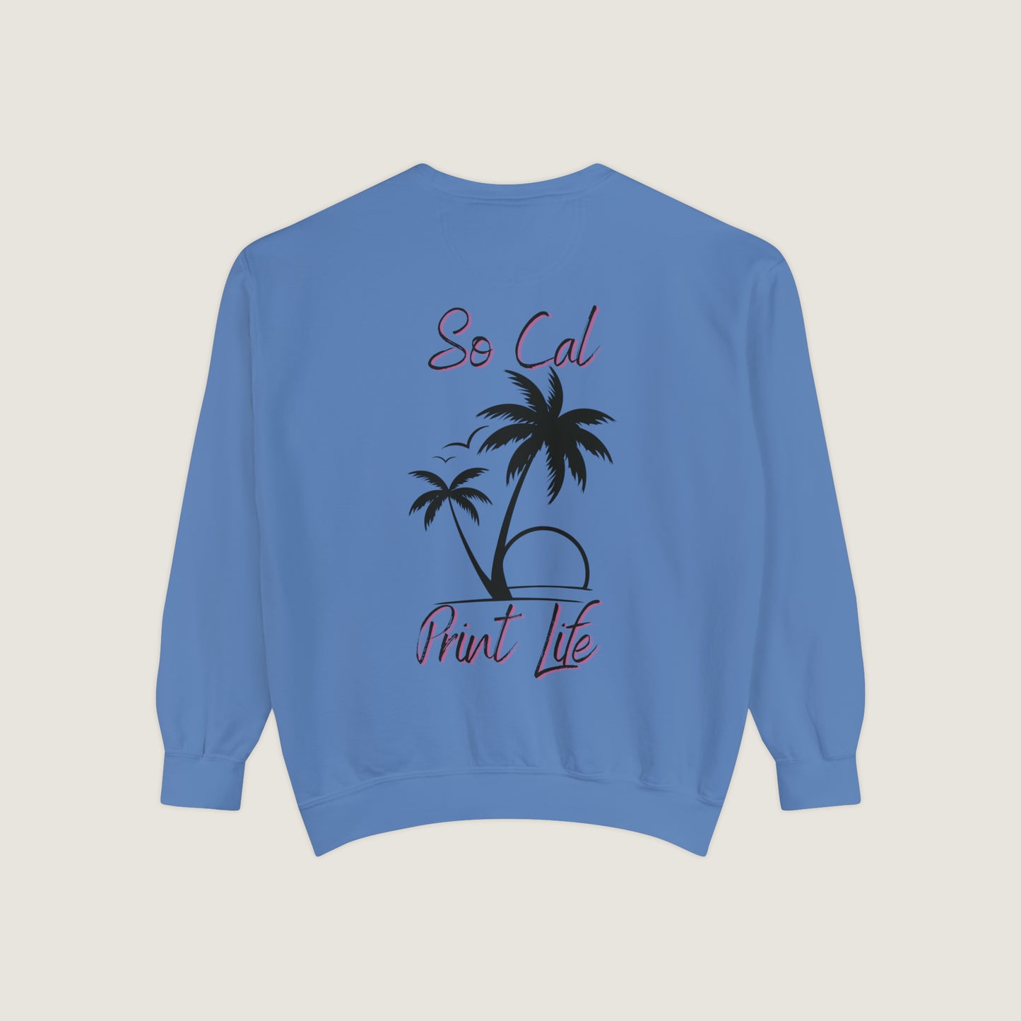 So Cal Print Life Crewneck Sweatshirt (Comfort Colors)