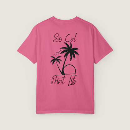 So Cal Print Life Tee (Comfort Colors, 100% ring-spun cotton)