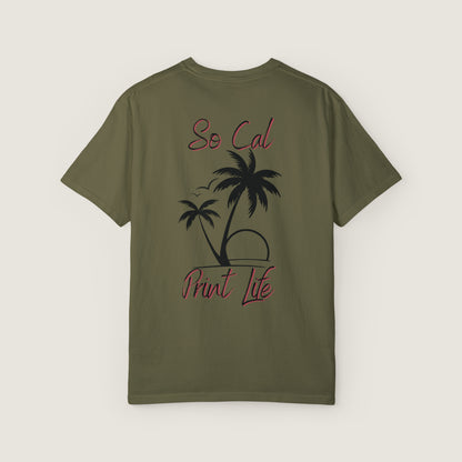So Cal Print Life Tee (Comfort Colors, 100% ring-spun cotton)