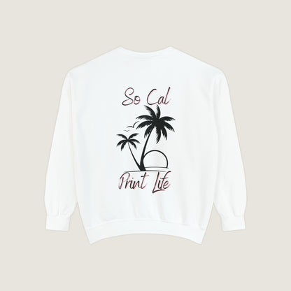 So Cal Print Life Crewneck Sweatshirt (Comfort Colors)