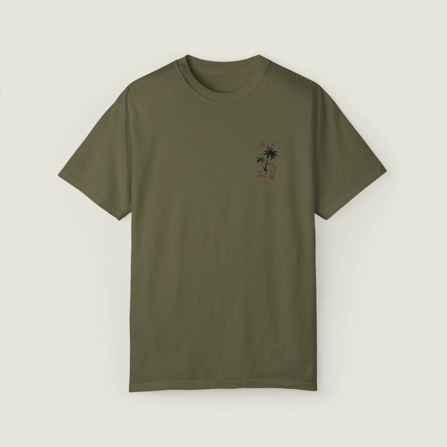 So Cal Print Life Tee (Comfort Colors, 100% ring-spun cotton)