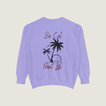 So Cal Print Life Crewneck Sweatshirt (Comfort Colors)