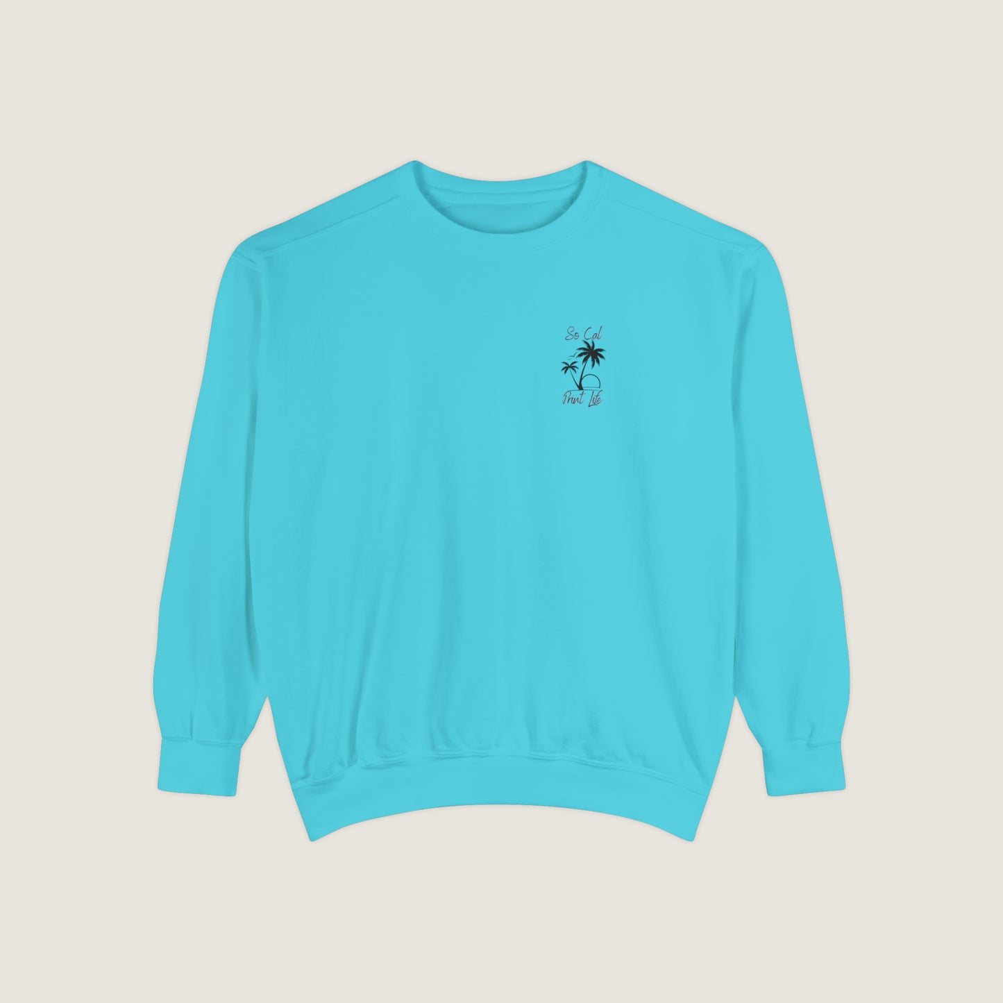 So Cal Print Life Crewneck Sweatshirt (Comfort Colors)