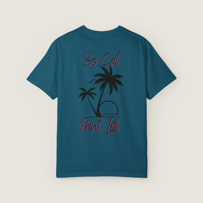 So Cal Print Life Tee (Comfort Colors, 100% ring-spun cotton)
