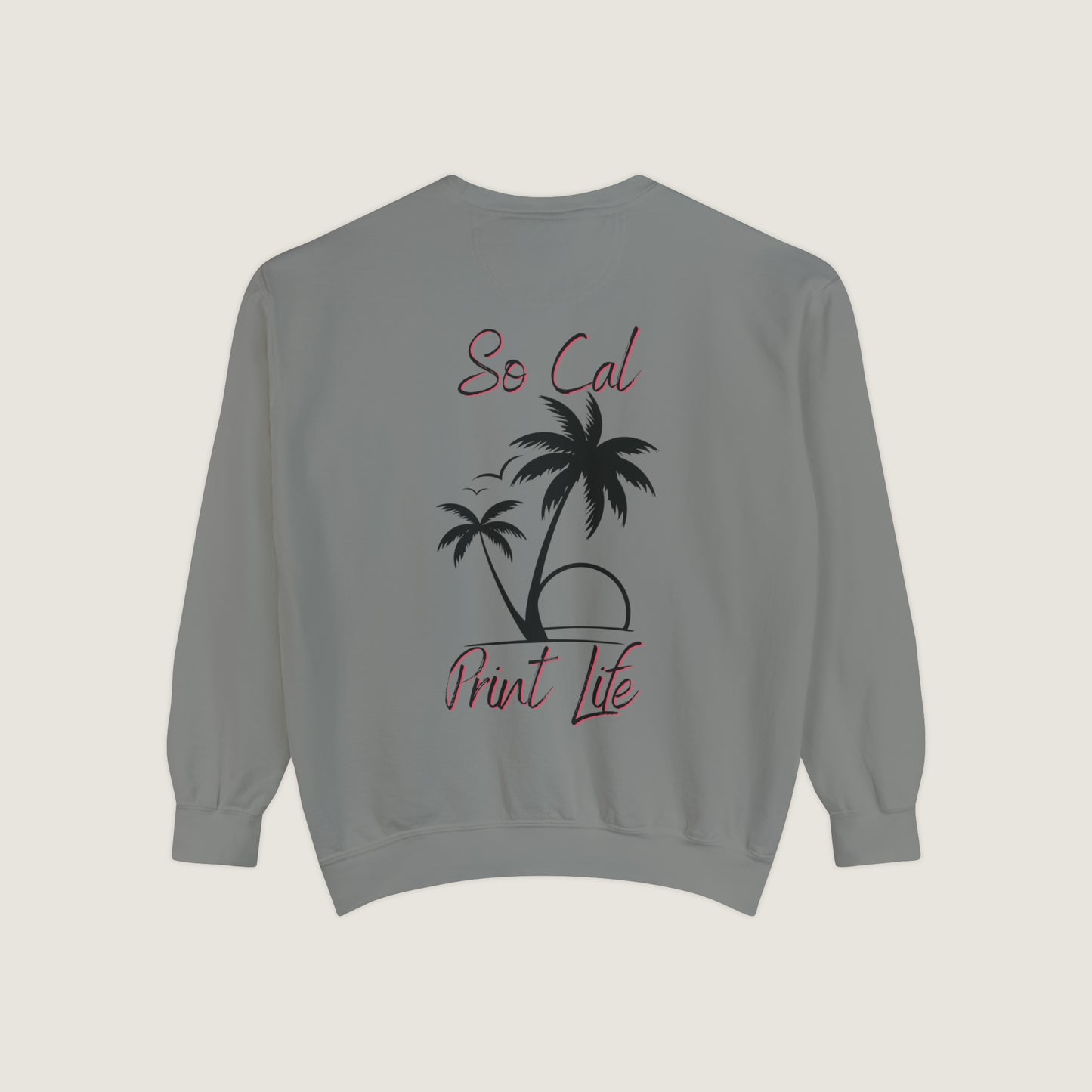 So Cal Print Life Crewneck Sweatshirt (Comfort Colors)