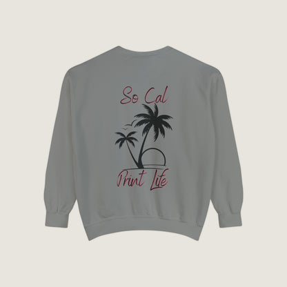 So Cal Print Life Crewneck Sweatshirt (Comfort Colors)