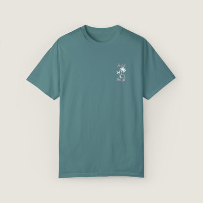 So Cal Print Life- White Logo Tee (Comfort Colors, 100% ring-spun cotton)