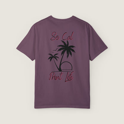 So Cal Print Life Tee (Comfort Colors, 100% ring-spun cotton)