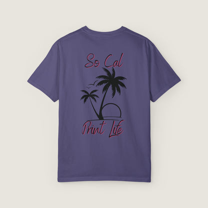 So Cal Print Life Tee (Comfort Colors, 100% ring-spun cotton)
