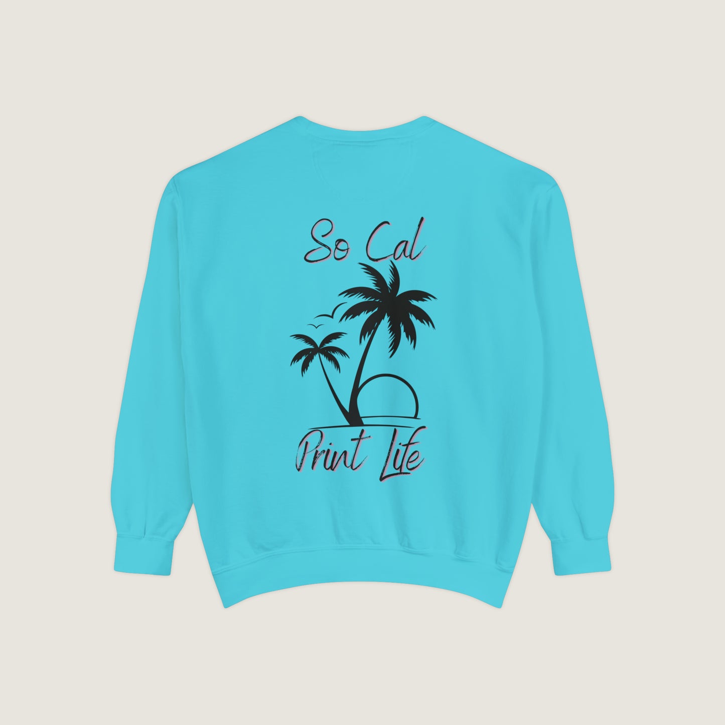 So Cal Print Life Crewneck Sweatshirt (Comfort Colors)