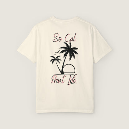 So Cal Print Life Tee (Comfort Colors, 100% ring-spun cotton)