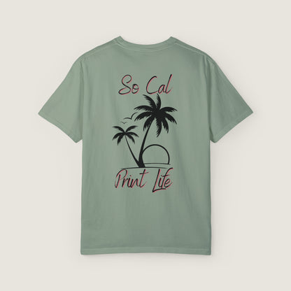 So Cal Print Life Tee (Comfort Colors, 100% ring-spun cotton)